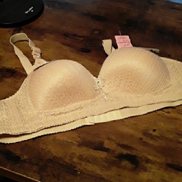 NWT 44D Tan Sweater Knit Look Stunning Dushibadier Bra Actually From China - Picture 1 of 16
